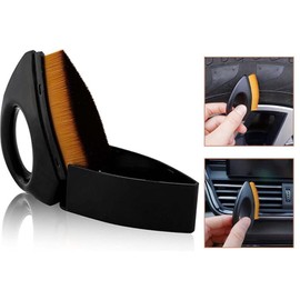 LALOCAPEYO Car Tire Brush, Tire Gloss Applicator, Detail Brush with Sealing Dust Cover, Reusable, Can Effectively Clean Every Corner of The Car, Including Tires, Leather Seats, Bumper, Vents, Etc