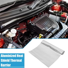X AUTOHAUX Car Heat Shroud 60'' x 12'' Aluminized Heat Shield Mat Silver Tone