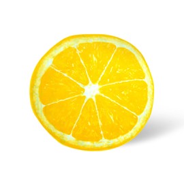 Lemon Slice Round Fleece Throw Blanket | Plush Soft Polyester Cover For Sofa and Bed, Cozy Home Decor Room Essentials | Cute Gifts and Collectibles | 60 Inches