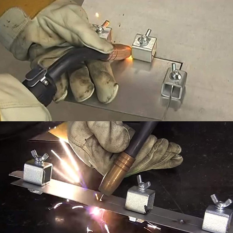 8Pcs Silver Butt Welding Clamp Aluminum Auto Panel Welding Clamp