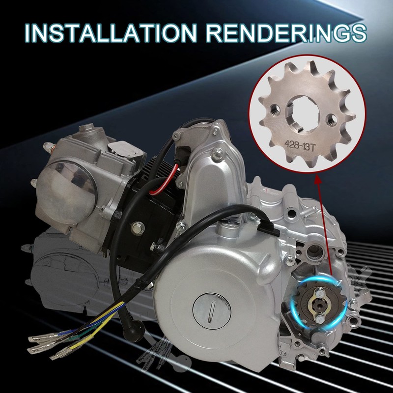 GOOFIT 17mm Front Sprocket Replacement for 50cc 70cc 90cc 110cc