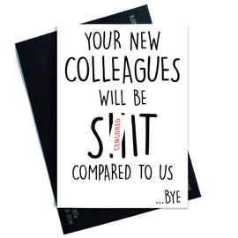 Colleague Leaving Card Funny New Job Card Coworker Leaving Good Luck Congrats New Job Goodbye Leaving Job Funny Card Joke Banter PC471