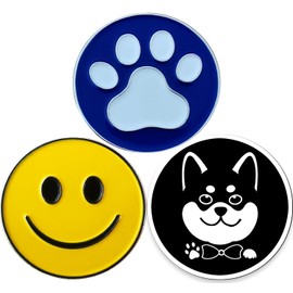 Adhere Golf Marker Golf Magnetic Logo Ball Mark Cute Cat Dog Paw Design 3 Pack (B Golf Marker, 3 Pack)