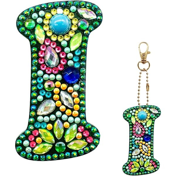 YOYA Diamond Painting Keychains Double Sided 5D A-Z 26 Letters