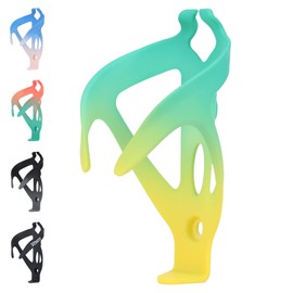 ROGTYO Bike Water Bottle Holder, Lightweight Bike Bottle Holder Universal Bicycle Bottle Cage Cycling Accessories for Road Mountain and Kids Bikes (Green+Yellow)