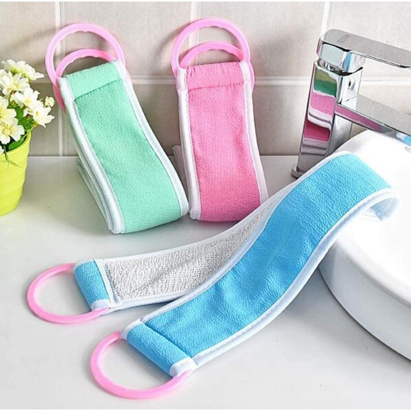 3pcs Loofahs Exfoliating Loofah Back Scrubber For Shower Double Side