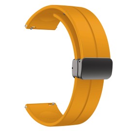 LYSMVIVI Magnetic Watch Band 22mm 20mm 19mm 18mm 16mm With Quick Release Soft Silicone Sport Watch Band for Men Women, Magnetic Silicone Replacement Strap