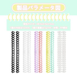 30 Hole Loose Leaf Rings, Set of 10, Loose Leaf Rings, 7 Colors, Loose Ring, Binder, Ring Binder, Easy to Use and Disassemble, Suitable for A4/A5/B5, Bookkeeping, Document Storage, Notebook, Photo