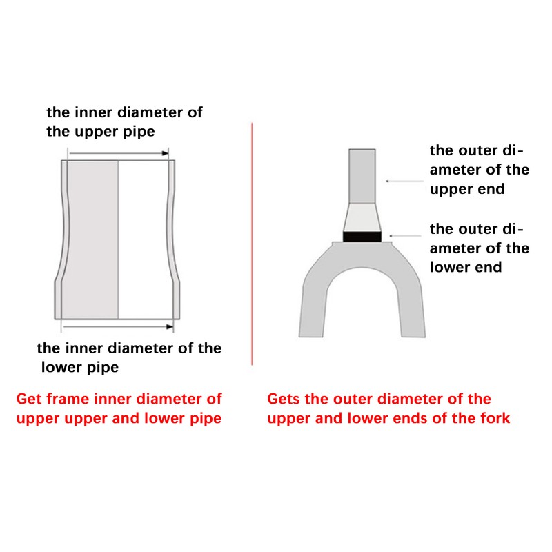 LeBycle Bicycle Double Bearing Headset with 28.6mm Straight Fork Waterproof