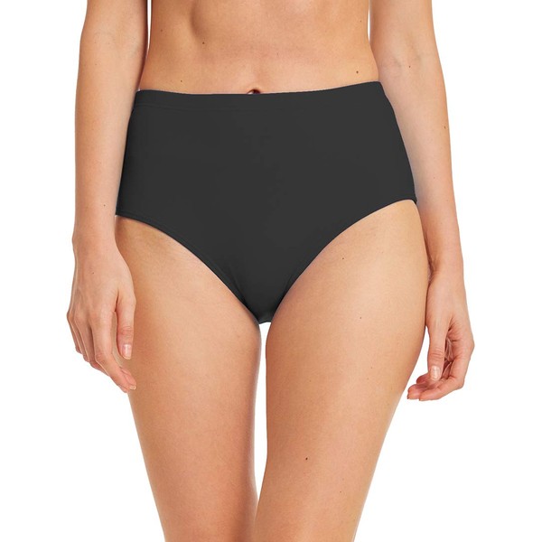 Micosuza Women's Swim Bottom High Waist Retro Basic Full Coverage