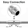 MBAIYO 3 Pcs Shower Hose Extension Connector, Stainless Steel Shower