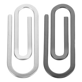 EIROVYA Money Clip, Pack of 2 Stainless Steel Money Clips, Money Holder, Portable Metal Money Clip for Cash, Bills, Documents, Business Card, Credit Card