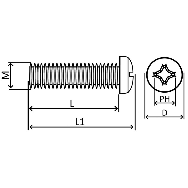 AERZETIX - C59892 - Set of 10 Metal Screws with