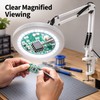 LED Illuminated Magnifying Glass Lamp – 8X/10X Adjustable Magnifier with