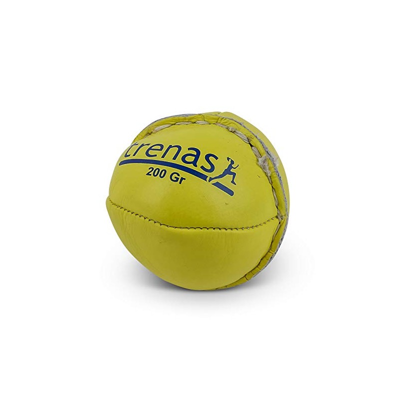 TRENAS Leather Athletics Throwing Ball - 200 GM - Yellow