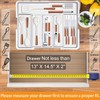 Homecor Kitchen Utensil Drawer Organizer, Large 22"x 19" Expandable Silverware
