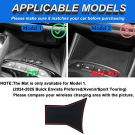 YUJIANQ Cup Holder Inserts for Buick Envista 2024-2026 Accessories Center Console Liners for Buick Envista 2025 Accessories Non-Slip Door Pocket Mats14PCS/Set (Red)