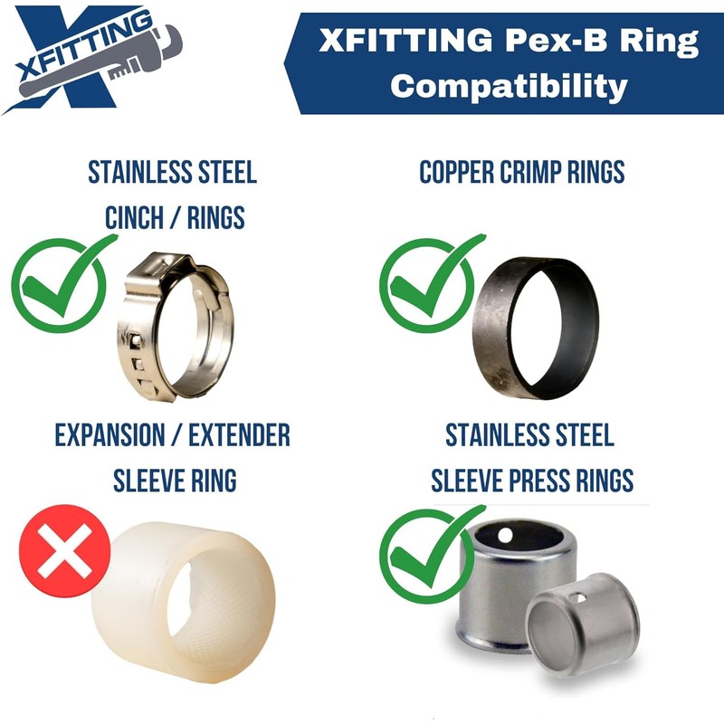 XFITTING Barb Crimp 1/2 Inch Pex Plug End Cap, Brass,
