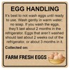 M MeshaKippa Farm Fresh Egg Handling Instruction Sticker, 2 inch,