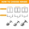 hicoosee 2 PCS Cupboard Hinges, Soft Close Cabinet Hinges with