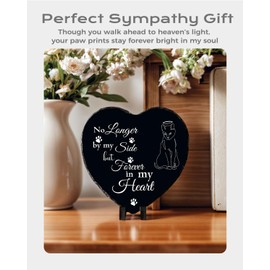 CSUPPCREA Cat Memorial Gifts for Loss of Cat, Pet Sympathy Memorial Ideas, Pet Passing Away Bereavement Remembrance Plaque, Sympathy Bereavement Gift for Loss, Black Died Funerary Garden Stone