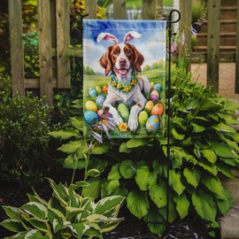 Caroline's Treasures DAC4973GF Brittany Spaniel Easter Egg Hunt Garden Flag Mailbox Flag Decorative Yard Flag Banner Outside Patio Artwork Yard Flower Beds, Garden Size, Multicolor