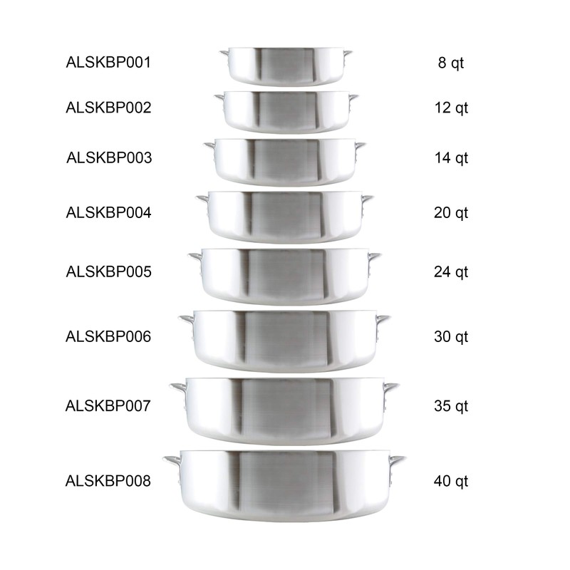 Thunder Group 35 Quart Aluminum Braiser with Lid