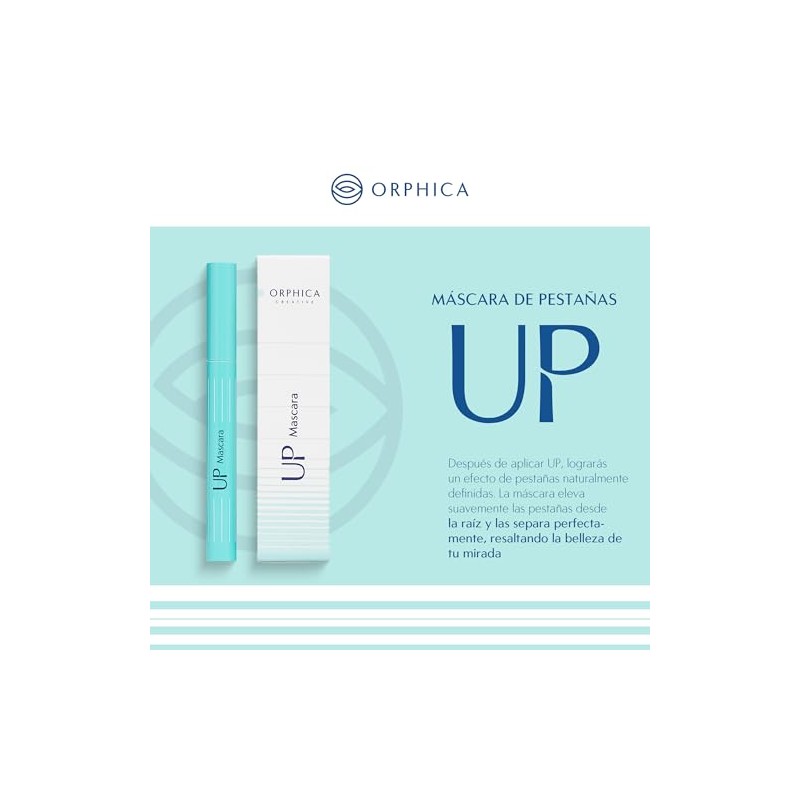 ORPHICA UP Máscara de Pestañas para Pestañas Lindas, Largas y