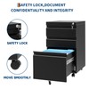 GarveeTech 3 Drawer Mobile Cabinet,Rolling File Cabinet with Lock, Metal