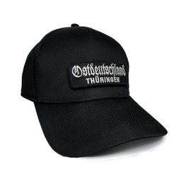 No Face No Name Baseball Cap East Germany Thuringia in Black I Unisex Freely Adjustable I Embroidered Patch I Snapback Cap Cap Hat, black