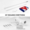 G128 Combo Pack: 6 Ft Tangle Free Aluminum Spinning Flagpole