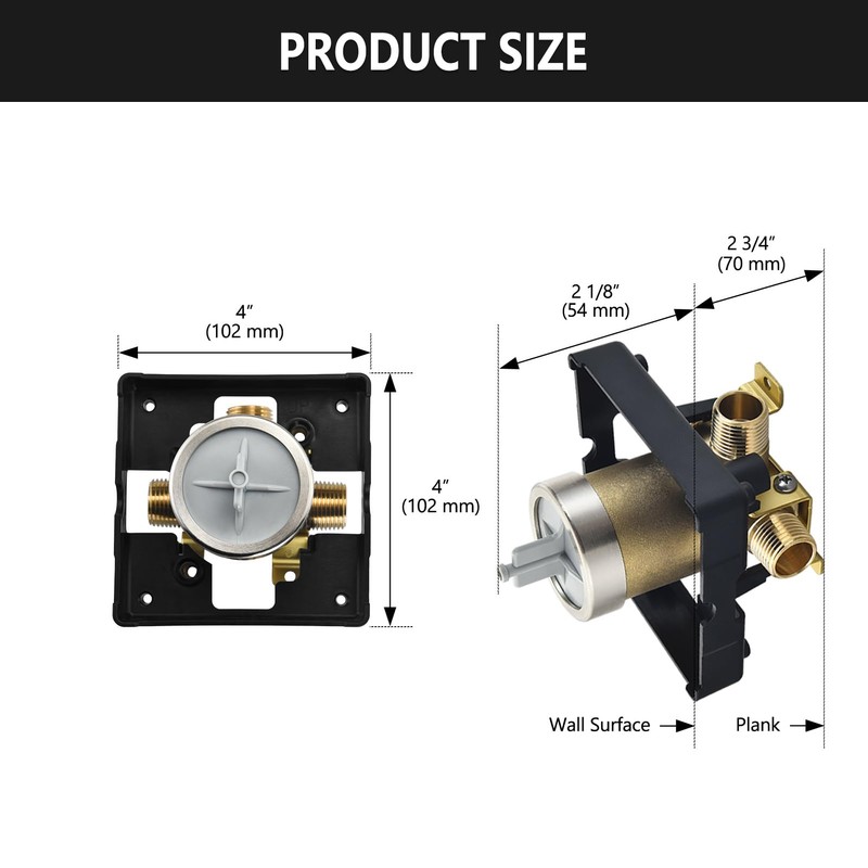 Shower Valve Body for D Shower Faucet, Works with D