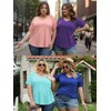 VISLILY Plus Size White Top Oversized V Neck Casual Raglan