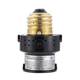 TWDRTDD Indoor/Outdoor Dusk-to-Dawn Light Control Socket,Automatic Dusk to Dawn Light Activated Socket Adapter for E26 E27 Base Lamps and Fixtures (Black,S-751)