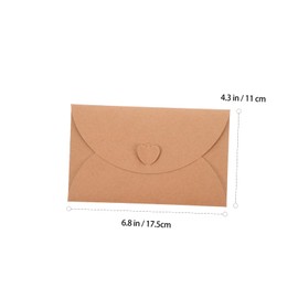 Operitacx 40St Liebe Schnalle Umschlag Karten und Umschläge Mini-Umschläge personalisierte+ personifizierte briefumschläge Briefversorgung Schreibzubehör Kraftpapier Khaki
