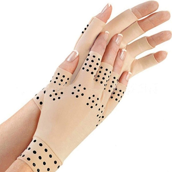 Debaishi Adult Magnetic Therapy Gloves for Arthritis Joint Pain Treat Fingerless Glove