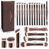MAANGE 20 Pcs Makeup Brushes with Gift Box, Double-End Multi-functional
