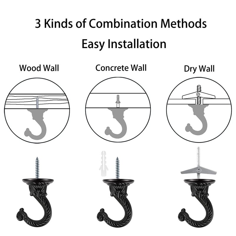 diplambr Swag Hook Heavy Duty Ceiling Hook with Hardware for