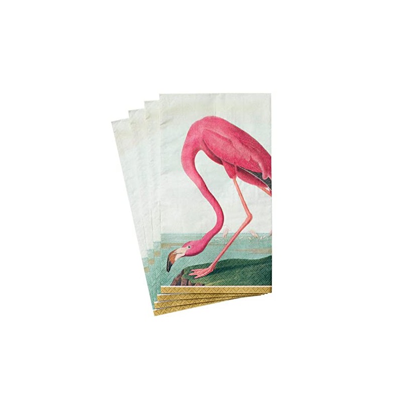 Caspari Audubon Birds Paper Guest Towel Napkins, Two Packs of