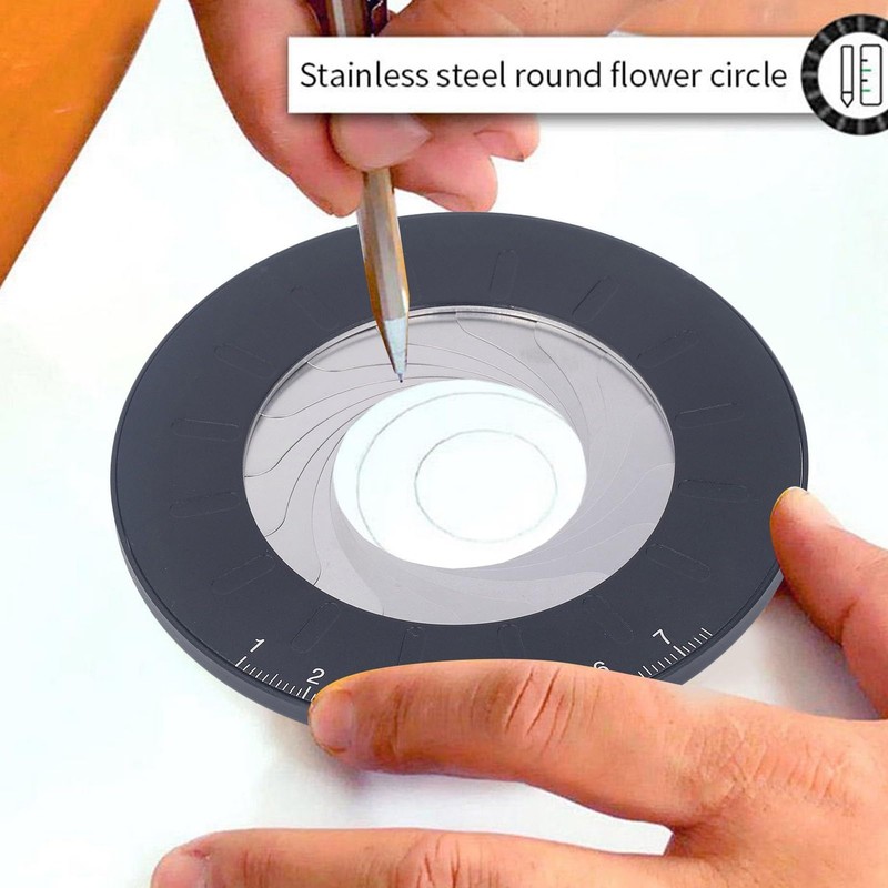 Circle Drawing Maker with Carving Tool, Round Circle Template Ruler,