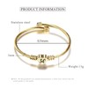 KunBead 50th Birthday Love Heart Gold Tone Expandable Bracelets for