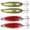 Qty 4 Fish WOW!® 3oz Fishing Spoons with a Treble