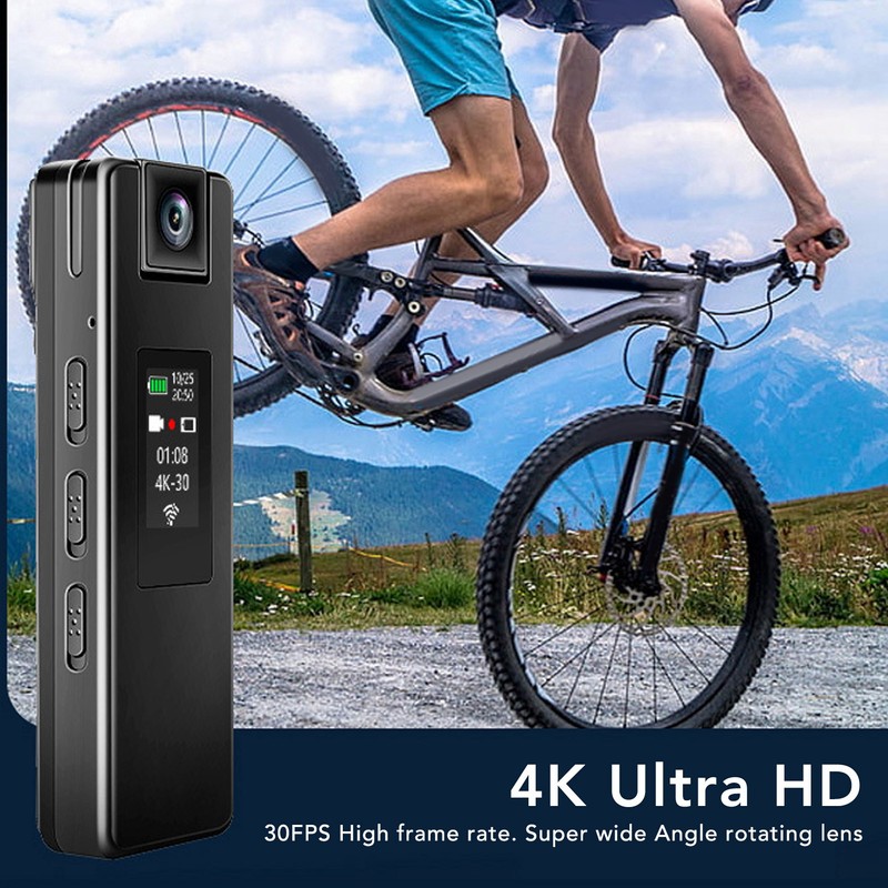 WiFi Body Camera 4K HD Motion Detection 1500mAh 180 Degree