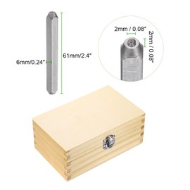 HARFINGTON 36pcs Metal Stamping Kit 5/64" (2mm) Steel Uppercase Letter and Number Punch Set (A-Z / 0-8 / "&" Symbol) Sandblasting Punch Press Tool for Imprinting Metal Plastic Wood Leather