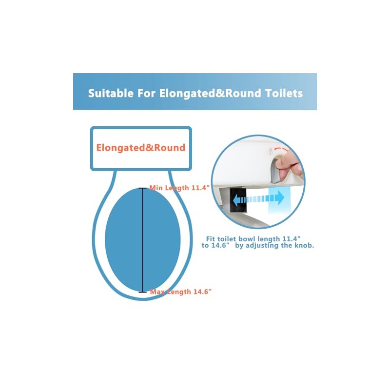 WeHwupe Raised Toilet Seat with Handles for Elderly - Toilet