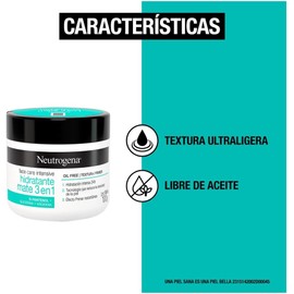 Neutrogena Face Care Intensive Crema Hidratante Facial Mate 3 en 1 D Pantenol 100g