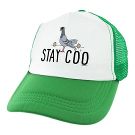 Pigeon Gifts for Women Pigeon Pun Stay Coo Trucker Hat Green