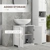 kleankin Pedestal Sink Storage Cabinet, Under Sink Cabinet with 2