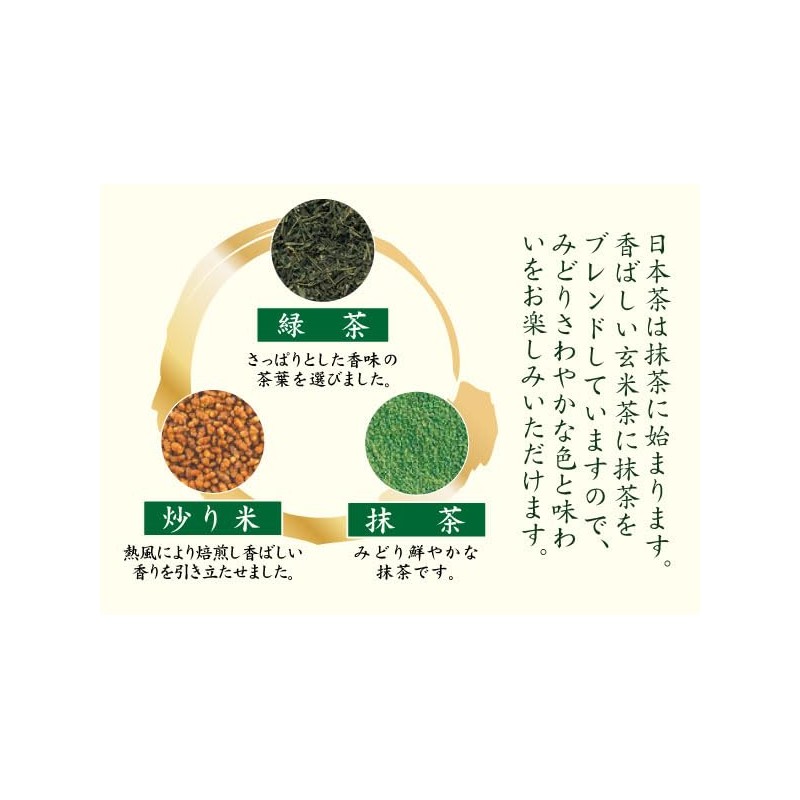 Uji no Tsuyu Iemon Brown Rice Tea Bag with Matcha