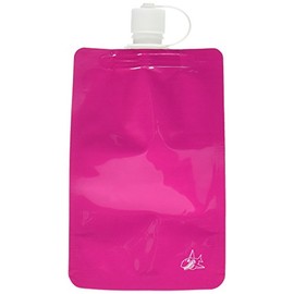 Shark Skinz z Flexible Reusable 7.5 oz Flask, Pink/Green